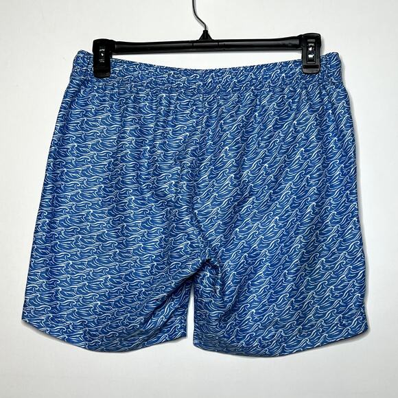 Con.Struct Tidal Wave Print Swim Shorts Blue White Mens Large Beach Pool Lake - Picture 5 of 9